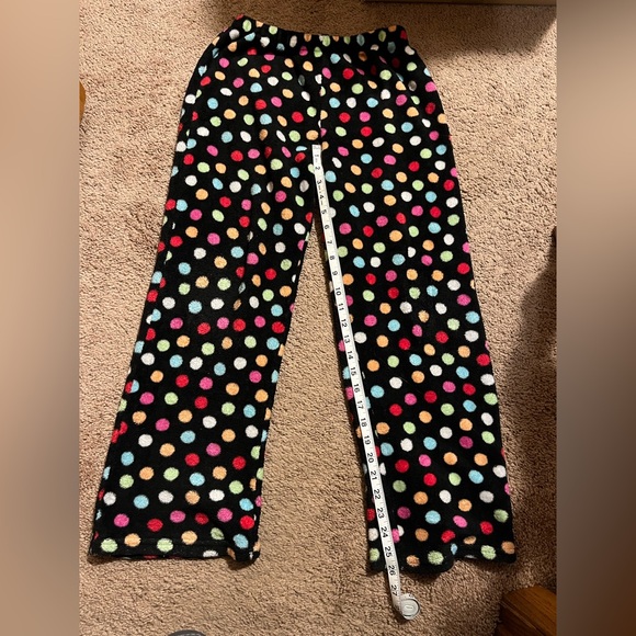 Character Black Fuzzy Polka Dot Pajama Pants - Picture 4 of 6